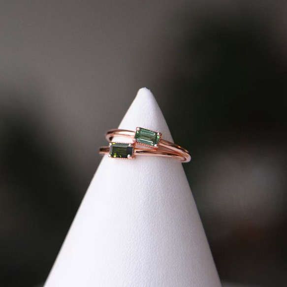 『再販売』 トルマリン オープンリング　カラーが選べる　指輪　フリーサイズ　SV925  ネコポス送料無料 4枚目の画像