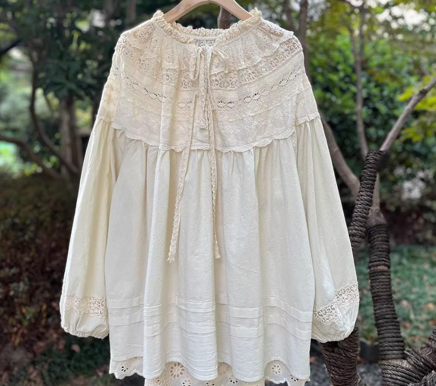 【受注製作】柔らかい綿麻製トップス・ブラウス　KT30