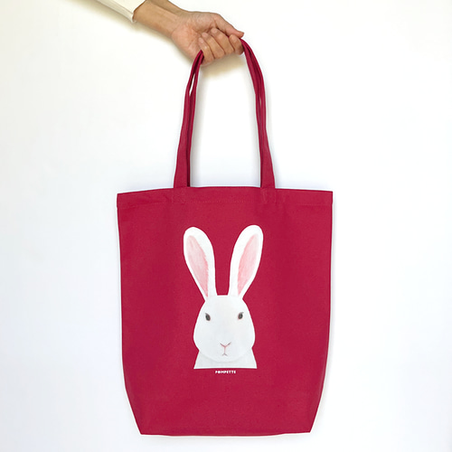 キャンバストート【ウサギ】A4サイズ ノートパソコン 通勤 通学 エコ