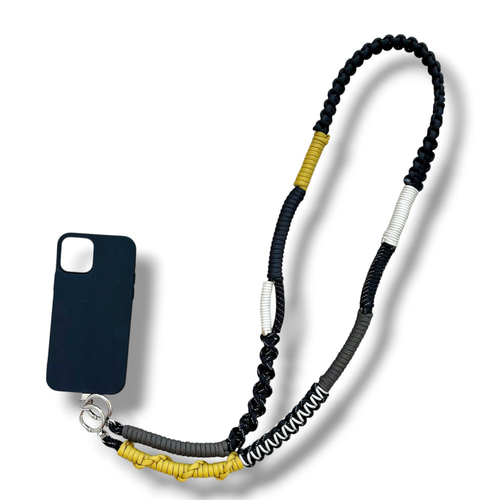 パラコード・スマホショルダーストラップ 2way スマホショルダーストラップ・ネックストラップ パラコードx本革