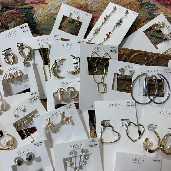 数量限定◆7点セット◆AKKAオリジナル福袋　イヤリング　ピアス　樹脂イヤリング　樹脂ピアス　アレルギー　￥21000分 6枚目の画像
