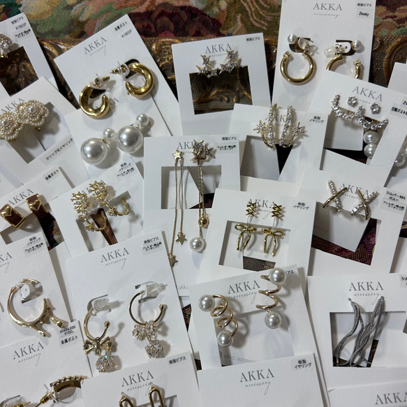 数量限定◆7点セット◆AKKAオリジナル福袋　イヤリング　ピアス　樹脂イヤリング　樹脂ピアス　アレルギー　￥21000分 11枚目の画像