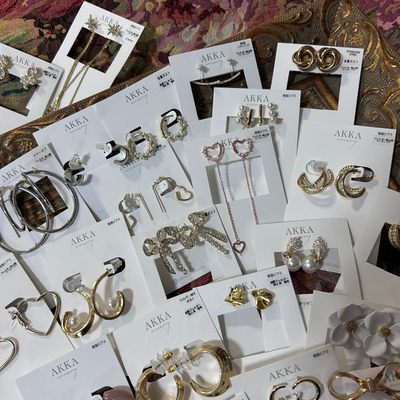数量限定◆7点セット◆AKKAオリジナル福袋　イヤリング　ピアス　樹脂イヤリング　樹脂ピアス　アレルギー　￥21000分 4枚目の画像