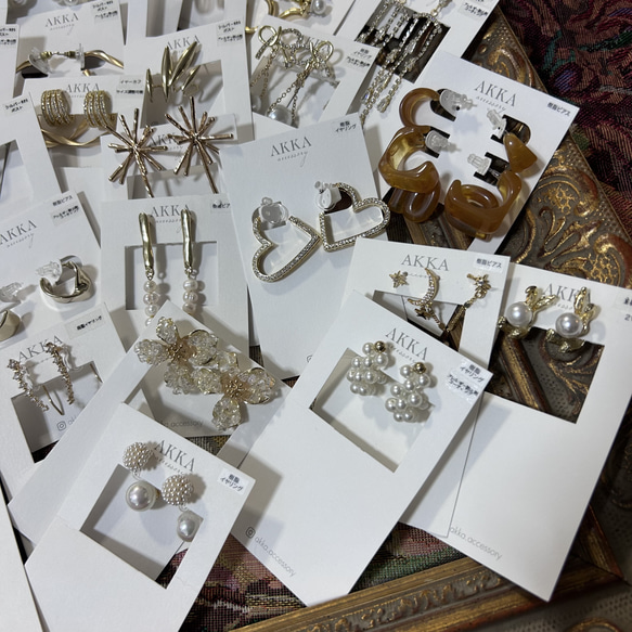 数量限定◆7点セット◆AKKA'sオリジナル福袋￥21000相当　イヤリング　ピアス　樹脂イヤリング　樹脂ピアス　金アレ 3枚目の画像