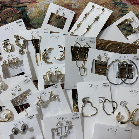 数量限定◆7点セット◆AKKA'sオリジナル福袋￥21000相当　イヤリング　ピアス　樹脂イヤリング　樹脂ピアス　金アレ 11枚目の画像