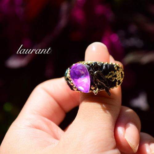 魔女の使い魔カラスの指輪 指輪・リング kuon 通販 19893419｜Creema