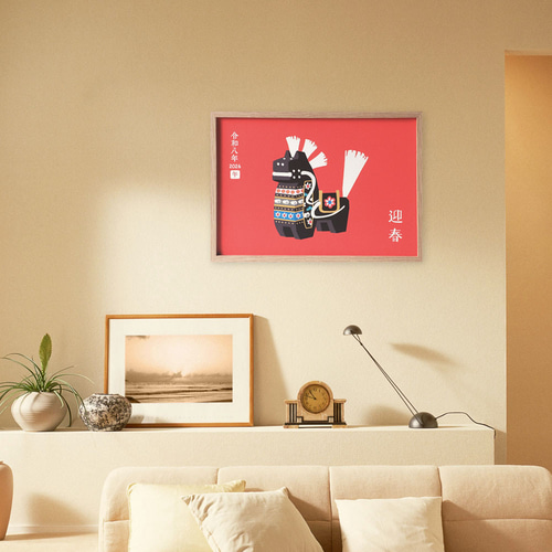 L判〜A3size【チャグチャグ馬コ】迎春ポスター その他インテリア雑貨