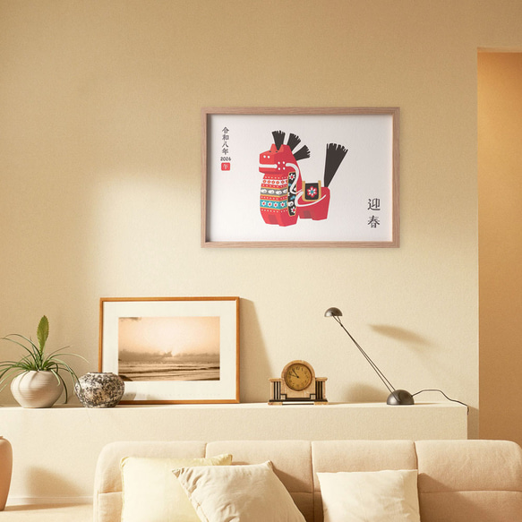 L判〜A3size【チャグチャグ馬コ】迎春ポスター その他インテリア雑貨