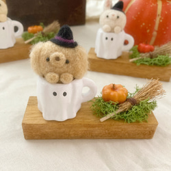 桜満開♪お花見こうさぎちゃん 羊毛フェルト 桜 毛糸 コンパクト