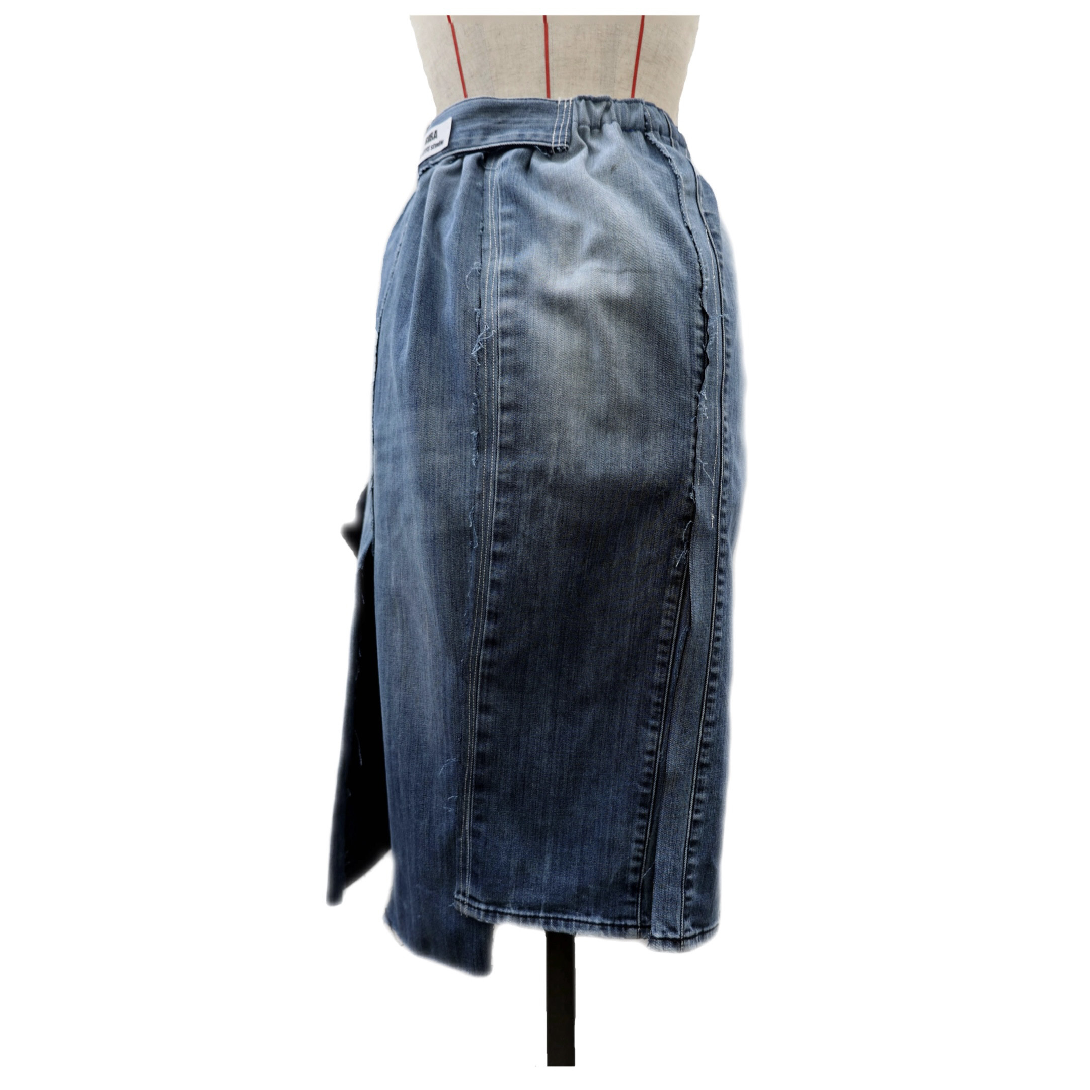 【一点物】デニムパッチワークスカート