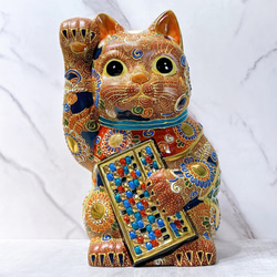 九谷焼 招き猫】 九谷焼盛そろばん No.10 その他アート ourlittlezone