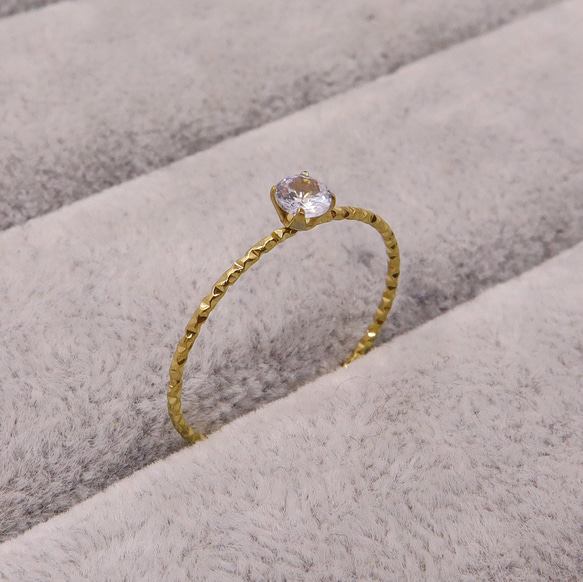 1597★サージカルステンレス 0.8mm極細リング 6枚目の画像