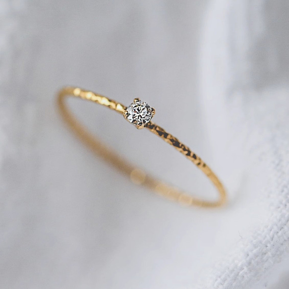 1597★サージカルステンレス 0.8mm極細リング 2枚目の画像