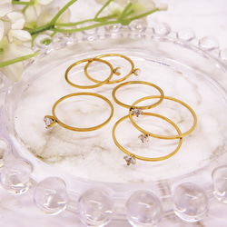 1596★サージカルステンレス 0.5mm極細リング 6枚目の画像