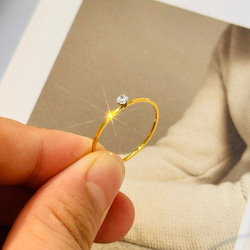1596★サージカルステンレス 0.5mm極細リング 2枚目の画像