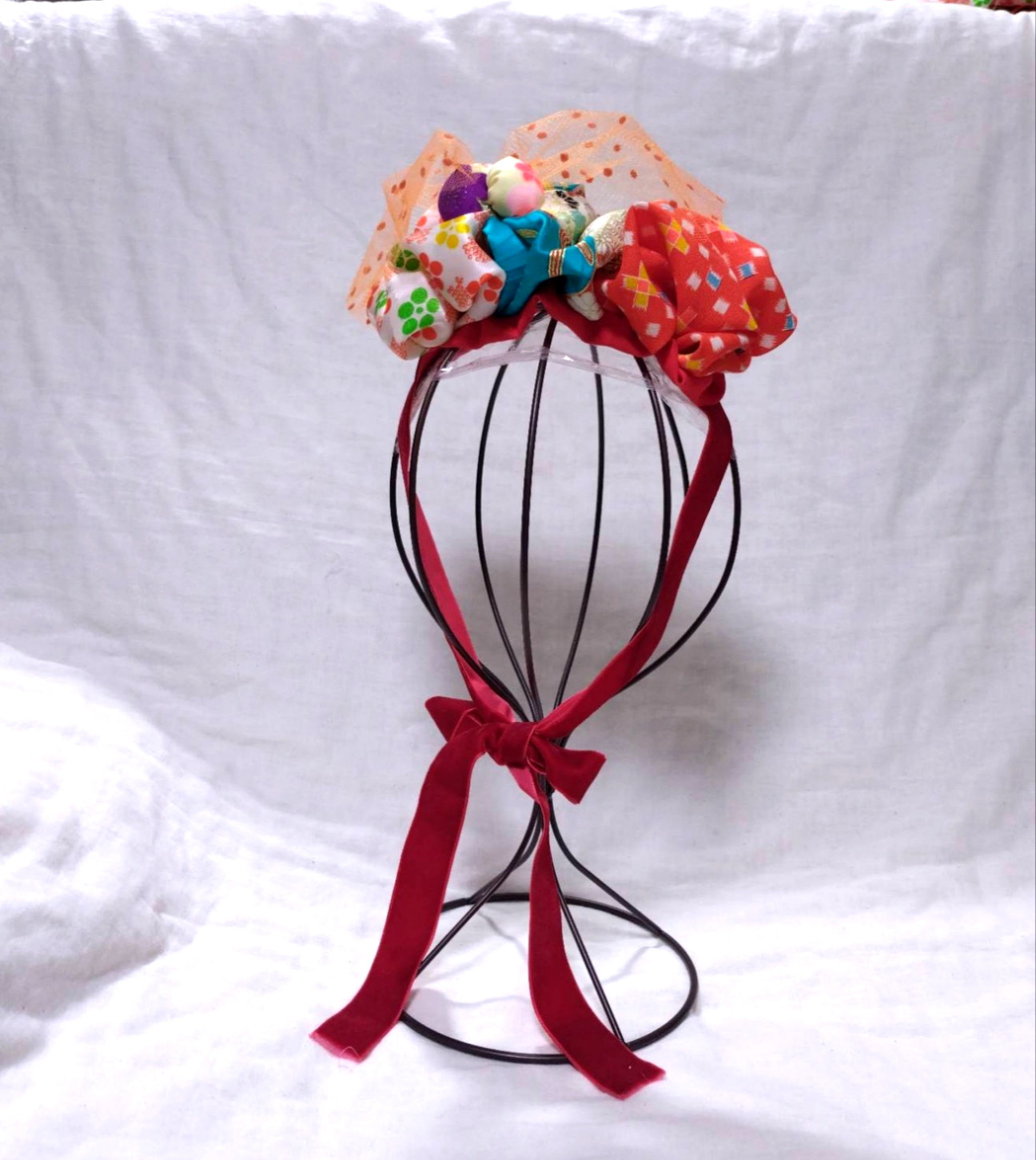 七五三　七五三髪飾り　顎紐付き ヘッドドレス　リメイク髪飾り　SP01 七五三 七五三髪飾り 顎紐付き ヘッドドレス リメイク髪飾り