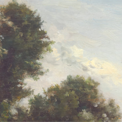 アートポスター 2枚セット　アンティーク 水辺風景画  森 自然 グリーン ベージュ グレー インテリア 8枚目の画像