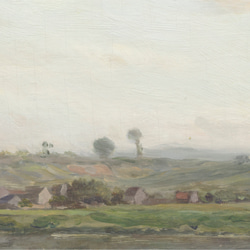 アートポスター 2枚セット　アンティーク 水辺風景画  森 自然 グリーン ベージュ グレー インテリア 9枚目の画像