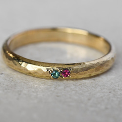 並ぶ古色と光～エメラルド・ピンクスピネル～ 2枚目の画像