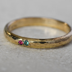 並ぶ古色と光～エメラルド・ピンクスピネル～ 3枚目の画像