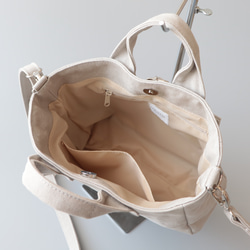 バックルミニトート＊コンパクトなサイズ感＊2way仕様（深青） 7枚目の画像