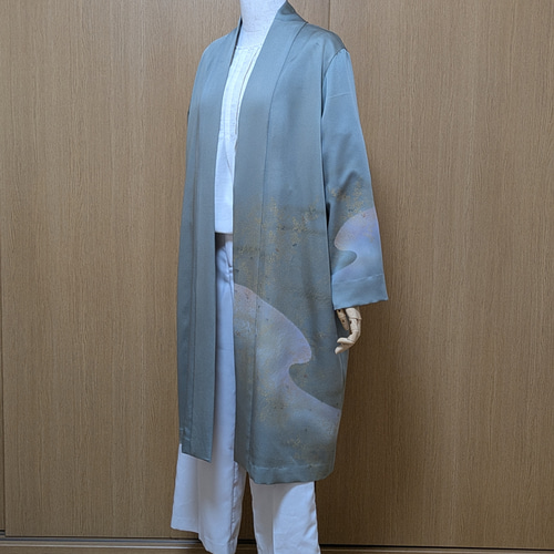 お値下げ中 着物リメイク カーディガンコート 訪問着 フリーサイズ L