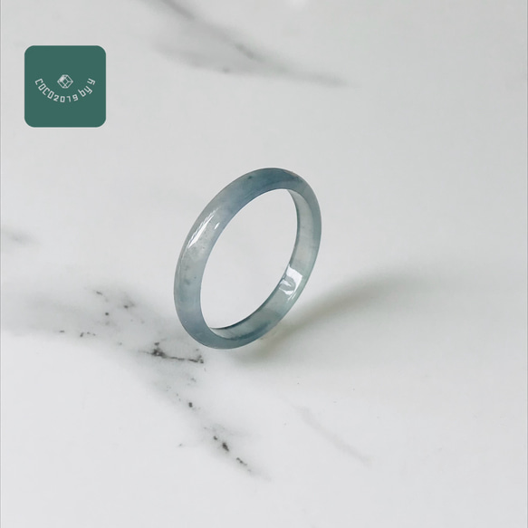 R120-025］ ジェイド JADE ヒスイ 本翡翠 くりぬき リング 天然石 一点