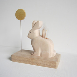 月のうさぎ　一輪挿し・爪楊枝立て 6枚目の画像