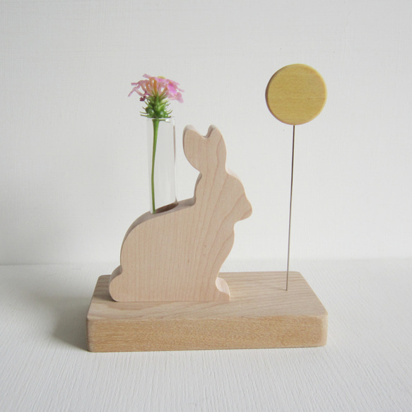 月のうさぎ　一輪挿し・爪楊枝立て 4枚目の画像