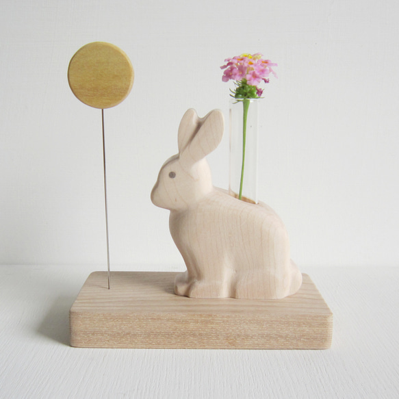 月のうさぎ　一輪挿し・爪楊枝立て 1枚目の画像