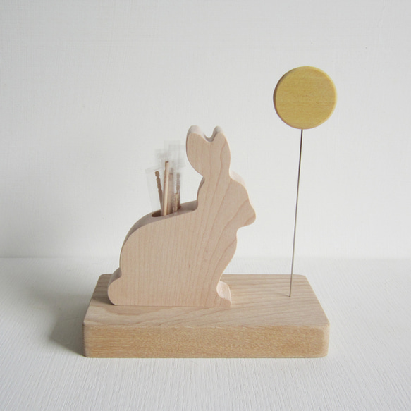 月のうさぎ　一輪挿し・爪楊枝立て 8枚目の画像