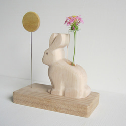 月のうさぎ　一輪挿し・爪楊枝立て 2枚目の画像