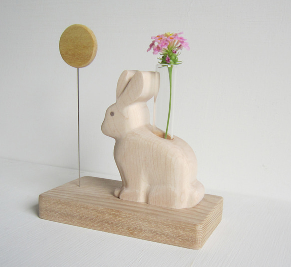 月のうさぎ　一輪挿し・爪楊枝立て 2枚目の画像