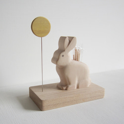 月のうさぎ　一輪挿し・爪楊枝立て 7枚目の画像