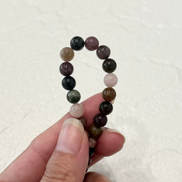 天然石ブレスレット508◇マルチカラートルマリン 5枚目の画像