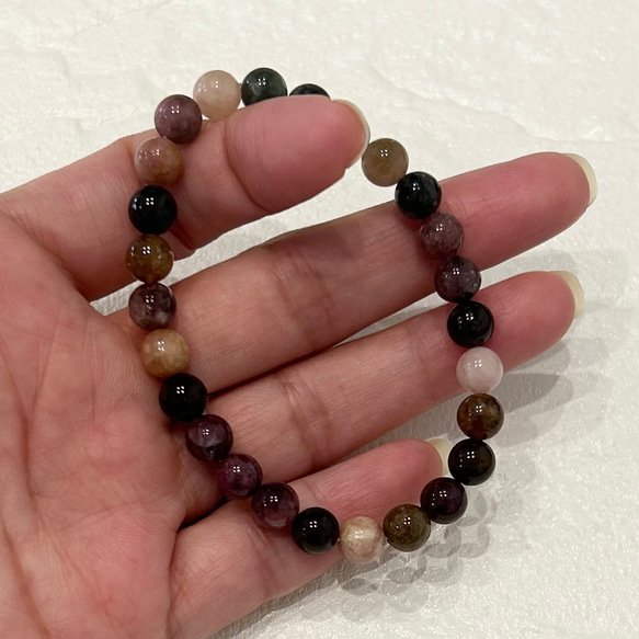 天然石ブレスレット508◇マルチカラートルマリン 7枚目の画像