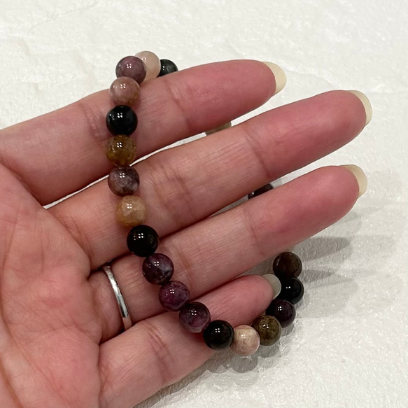 天然石ブレスレット508◇マルチカラートルマリン 6枚目の画像