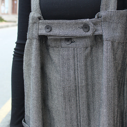 秋の新作◉ フリーサイズのペインターサロペット　ヘリンボーン 9枚目の画像