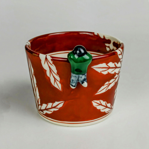 有田焼 陶祥窯 蕎麦猪口 古赤絵日菊 ペア 有田焼 陶祥窯 蕎麦猪口 古