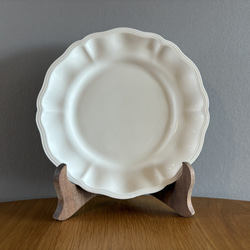 フランスアンティーク　ピューター製　プレート　花リム　5枚セット　ブロカント フランスアンティーク Etain エタン（ピューター）花リム