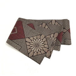 半幅帯★正絹★花織★紬★総柄 楽天市場】博多織 半幅帯 正絹 帯 本場筑前 小袋帯 紫 菊 花柄