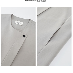 【オールドマネー/レイヤード】きれいめ着やせのラウンドネックベスト。通勤シーンにさりげない贅沢を。#777 7枚目の画像