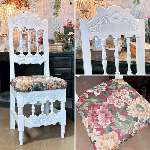 アンティーク商材 ② オールドウッド クッションチェア ウッドスツール