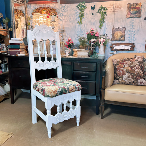 アンティーク商材 ① オールドウッド クッションチェア ウッドスツール 椅子 アンティーク商材 ② オールドウッド クッションチェア ウッド