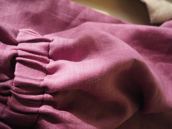 　【予約販売】ローズピンク　フリルハイネックブラウス 7枚目の画像