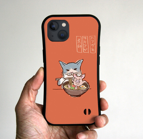 グリップiPhoneケース　とんこつラーメン（ブリック） 1枚目の画像