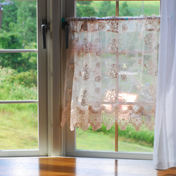 カフェカーテン✿❛りのまま❜レース✩.*˚ハンドメイド✿.*・♪ 我が家のカフェカーテン！ レース編みのカフェカーテン❣️ 3