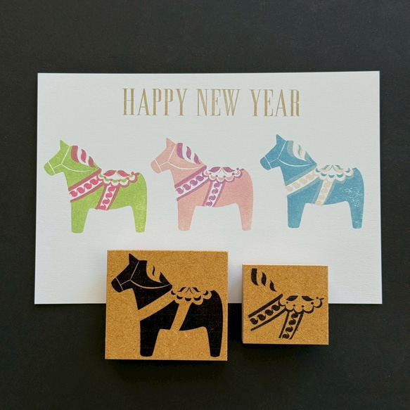 重ね捺しダーラナホース 1枚目の画像