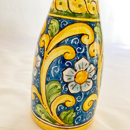 カラフェ barocco マヨリカ焼き イタリア陶器 ワインボトル 水差し