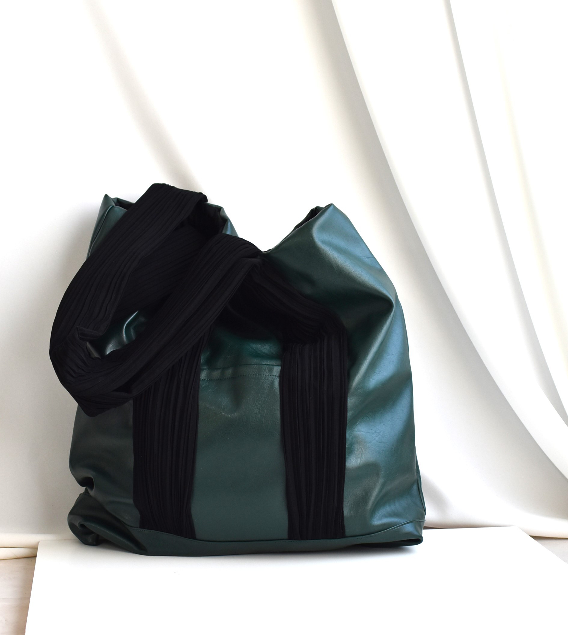 Deepgreen　×　プリーツ　トートバッグ　Lsize